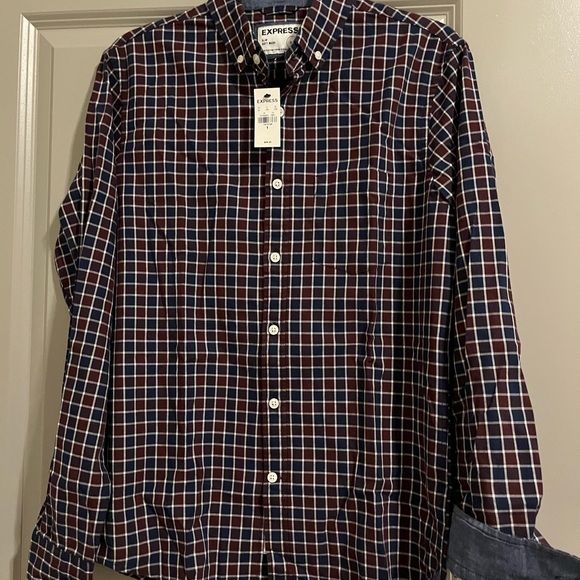 EXPRESS Mens Button Down Small Slim Fit - Picture 2 of 3